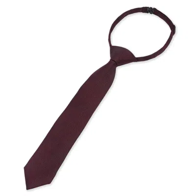 Paul Andrew Textured Necktie Satin Silk Tie In Burgundy