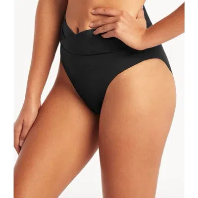 Calia Bikini Bottom Womens Black Stretch Shirred High Waisted Swimwear Srt456 In Black