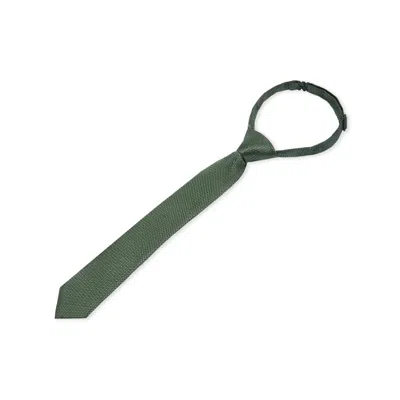 Paul Andrew Textured Necktie Satin Silk Tie In Green