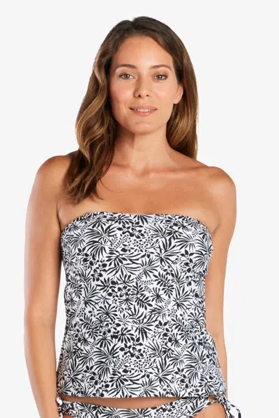 Helen Jon Smooth Bandini Top Womens White Tropical Print Swimwear Jdm2143 In Multi
