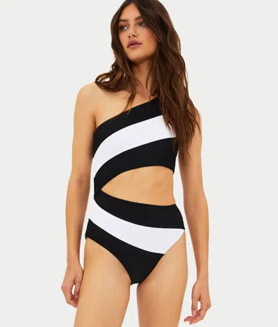 Beach Riot Joyce Cutout One-shoulder One-piece Swimsuit In Multi