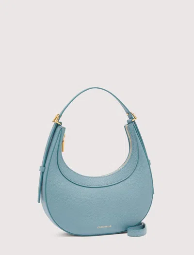 Coccinelle Zip-fastening Leather Shoulder Bag In Blue