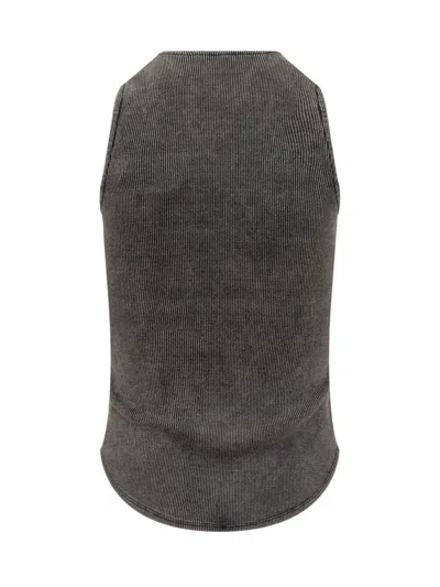 Diesel Black Denim Top Vintage Effect In Multi
