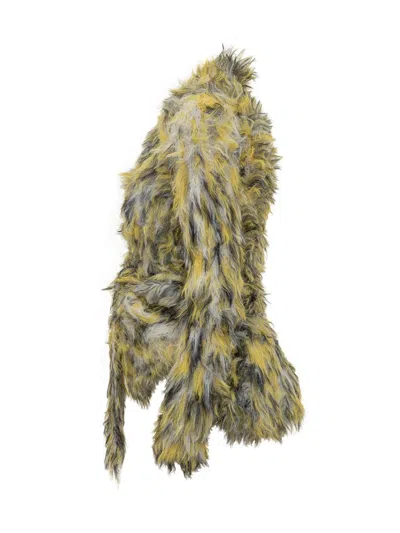 Diesel Multicolor Faux Fur Jacket In Multi