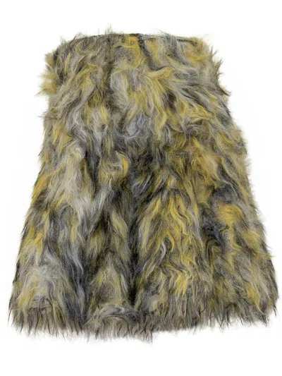Diesel Mini Skirt In Fluffy Jacquard Knit In Multi