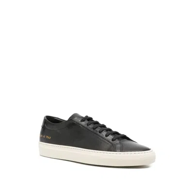 Common Projects Achilles Low Grained Leather Sneaker In Black
