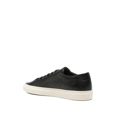 Common Projects Achilles Low Grained Leather Sneaker In Black