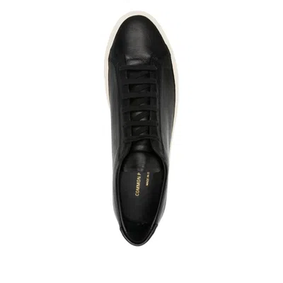 Common Projects Achilles Low Grained Leather Sneaker In Black