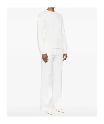 Antonelli Frayed-hem Round-neck Sweater In Multi