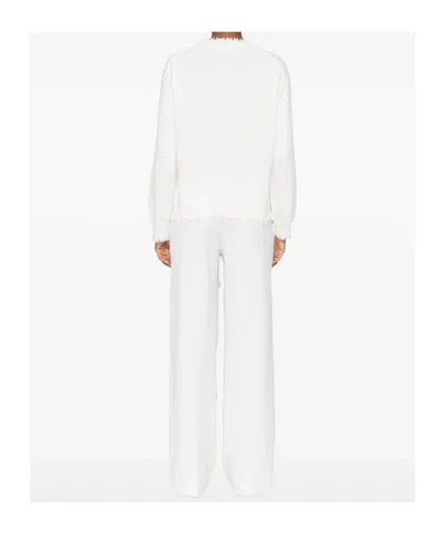 Antonelli Frayed-hem Round-neck Sweater In Multi