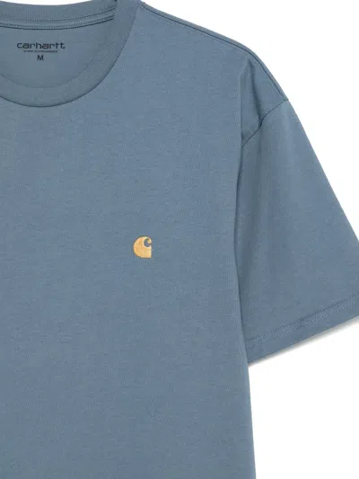 Carhartt Short Sleeve Chase T Shirt Angelite Gold In Blue