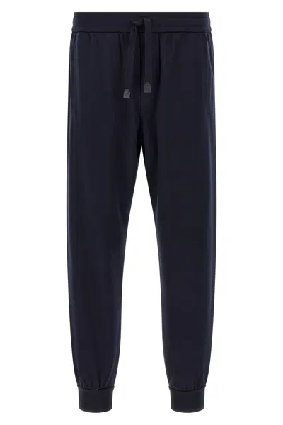 Brioni Cotton And Cashmere Joggers In Animal Print