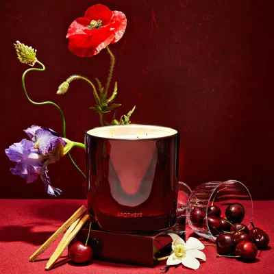 Apotheke Bitter Cherry Scented Candle (limited Edition) In Transparent