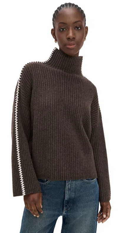 Rag & Bone Wool Ingrid Rollneck Sweater In Brown