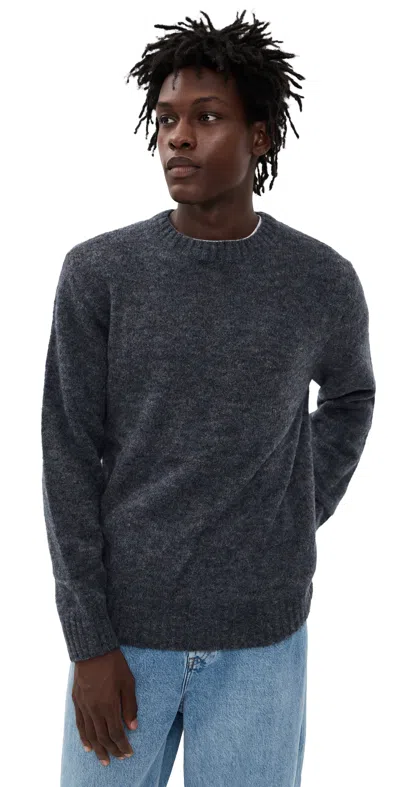 Apc A.p.c. A.p.c. Lucas Alpaca Blend Crew Neck Sweater In Blue