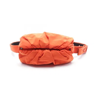 Pre-owned Bottega Veneta Orange Nylon Fanny Pack Sling Bag ()