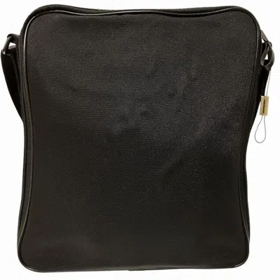 Pre-owned Burberry Black Canvas Leather Shoulder Bag ()