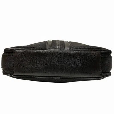 Pre-owned Burberry Black Canvas Leather Shoulder Bag ()