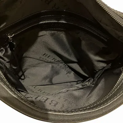 Pre-owned Burberry Black Canvas Leather Shoulder Bag ()