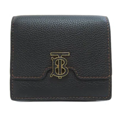 Pre-owned Burberry Black Leather Wallet (bi-fold) ()
