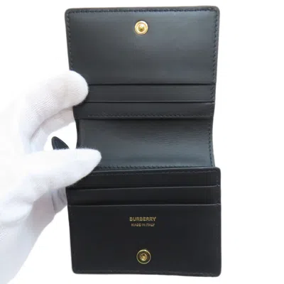Pre-owned Burberry Black Leather Wallet (bi-fold) ()