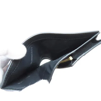 Pre-owned Burberry Black Leather Wallet (bi-fold) ()
