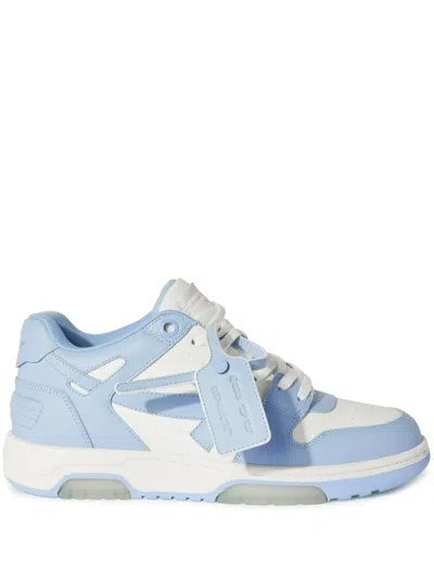 Off-white Out Of Office Leather Sneakers In Blue