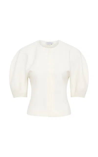 Gabriela Hearst Waverly Top In Ivory Recycled Wool In White