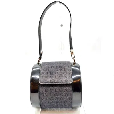 Pre-owned Bvlgari B.zero1 Black Navy Denim Leather Handbag ()