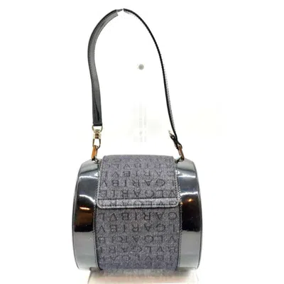 Pre-owned Bvlgari B.zero1 Black Navy Denim Leather Handbag ()