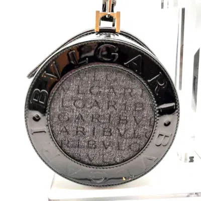 Pre-owned Bvlgari B.zero1 Black Navy Denim Leather Handbag ()