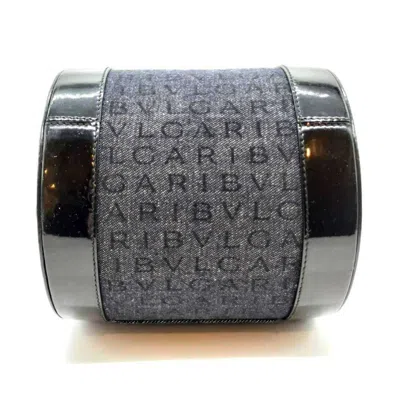 Pre-owned Bvlgari B.zero1 Black Navy Denim Leather Handbag ()