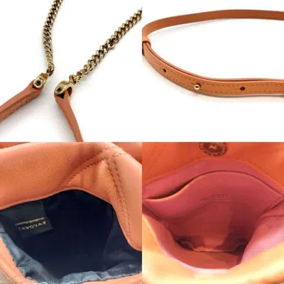 Pre-owned Bvlgari Orange Leather Shoulder Bag ()