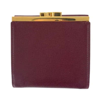 Pre-owned Cartier Bordeaux Wine Red Leather Wallet (tri-fold) () In Burgundy