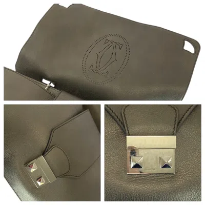 Pre-owned Cartier Brown Leather Handbag Shoulder Bag ()