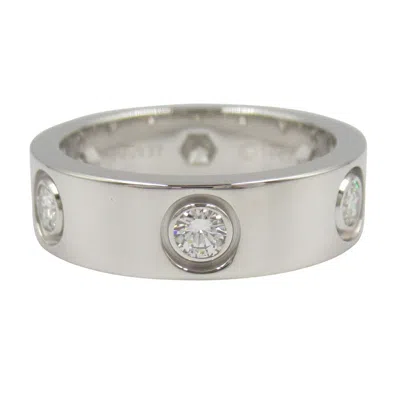 Pre-owned Cartier Clear White Gold (18k) Band Ring () In Transparent