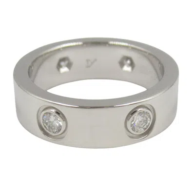 Pre-owned Cartier Clear White Gold (18k) Band Ring () In Transparent