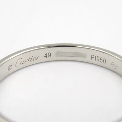 Pre-owned Cartier Clear Platinum Platinum 950 Band Ring ()