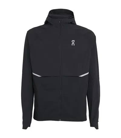 On Core Hooded Packable Running Jacket In Black