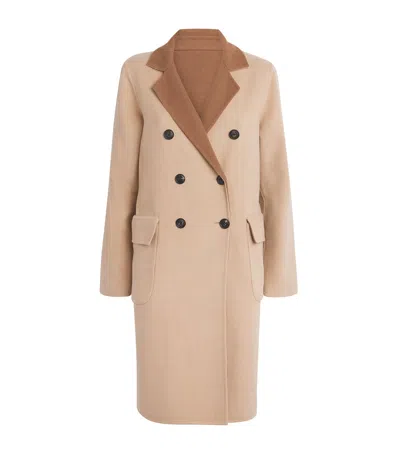Eleventy Wool Reversible Coat In Brown