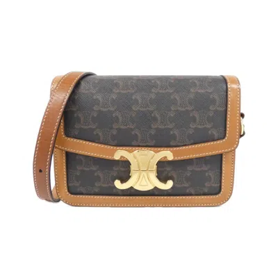 Pre-owned Celine Gold Leather Shoulder Bag ()