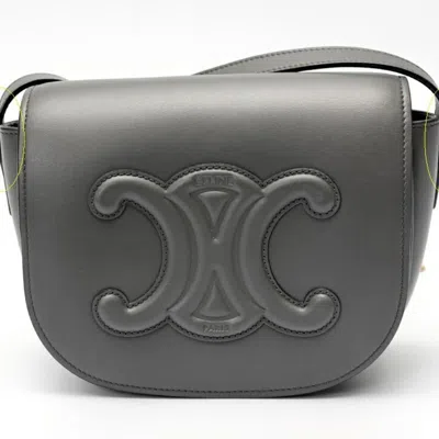 Pre-owned Celine Gray Leather Shoulder Bag ()