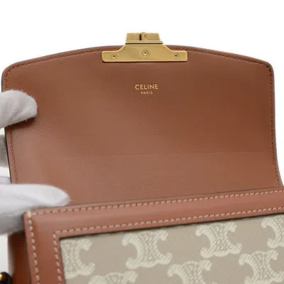 Pre-owned Celine Grayish Canvas Leather Shoulder Bag ()