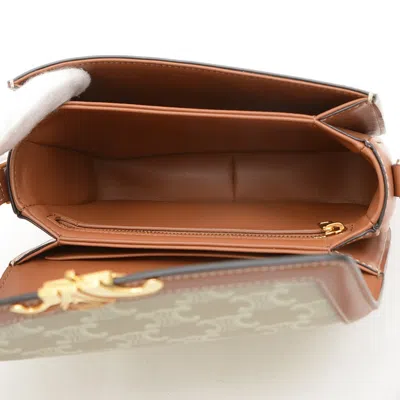 Pre-owned Celine Grayish Canvas Leather Shoulder Bag ()