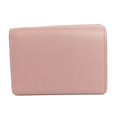Pre-owned Celine Pink Leather Wallet (tri-fold) ()