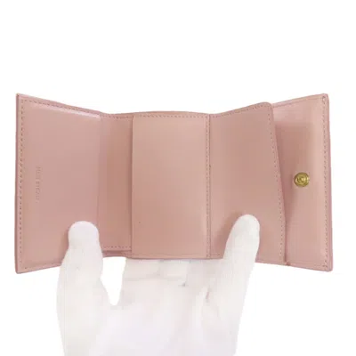 Pre-owned Celine Pink Leather Wallet (tri-fold) ()