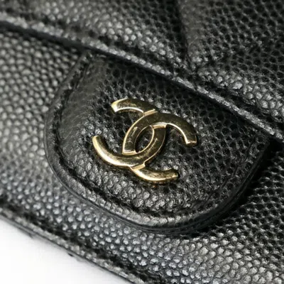 Pre-owned Chanel Black Grained Calfskin Coin Purse/coin Case ()