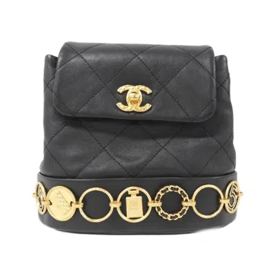 Pre-owned Chanel Black Leather Backpack ()