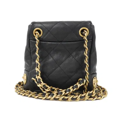 Pre-owned Chanel Black Leather Backpack ()