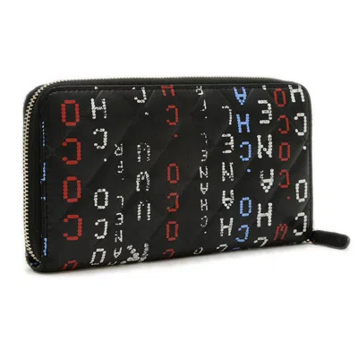 Pre-owned Chanel Black Leather Long Wallet (bi-fold) ()